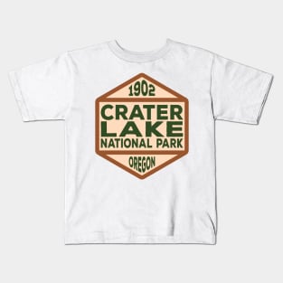 Crater Lake National Park badge Kids T-Shirt